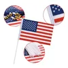 14x21cm 손을 흔드는 깃발 미국 미국 영국 퀸즈 데이 우크라이나 독일 캐나다 프랑스 작은 손 깃발