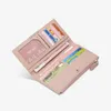 Portefeuilles Damesmerk Designer Wallet Bifold Lange Koreaanse modehouder Coin Purtery Leer Slim