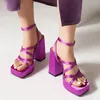 Sandaler Platform High Heels Women 2023 Spring Summer Brand Dropship Walking Comfy Fashion Office Lady Shoes