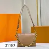 Designer-Taschen für Damen, einzelne Schulter, Messenger-Vintage-Tasche, Handtasche mit Kette, geprägte Damen-Geldbörsen aus echtem Leder