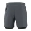Kör shorts arsuxeo 2-i-1 män med handdukslinga fickor snabb torr träning för träning gymträningskläder