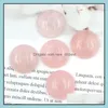 Stone 20mm Mini Round Natural Carving Cabochon Crystal Polishing Gem Healing Jewelry DIY ACC Drop Delivery DHF86