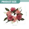 Decorative Flowers Wreath Rings Flower Ring Holder Wreathscenterpieces Tables Rose Advent Floral Door Mini Pillar Artificial Christmas Table