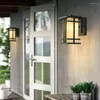 Wall Lamp Walkway Yard Waterproof Light Fixtures Porch Outdoor American Country Terrace Sconce Garden Lighting