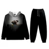 Men's Hoodies & Sweatshirts Fashion 3D Funny Pug And Pants Men Women Two Pieces Sets Boy Girls Long Sleeve Autumn Kids Animal Dog Hooded Sui