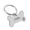 Hondenkleding Gepersonaliseerd Gravure Pet Cat Name Tags Aangepaste ID Tag Collar Accessoires Naamplaat Anti-Moste hangershelft metalen sleutelhanger