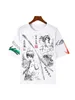 Camisetas de hombre Anime tu nombre camiseta de Cosplay hombres mujeres de manga corta moda tinta lavado pintura camisetas