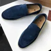 Дизайнер Loropiana Charms обувь LP Lefu Shoes Men Men Summer Bicksik Casual Wersatile Flat Bteneed Wear Lazy