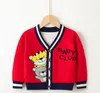 B124 Kids Designer V￪tements Tiger Cardigan b￩b￩ Boy Girl Girl Pulls V-Neck Knitwear Jumper Children Coat