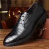 Dress Shoes Oxford For Men włoskie modnie męskie formalne, prawdziwa skórzana chaussure Homme Mariage Sapato Social