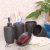 Badzubehör-Set im europäischen Stil, Harz-Toilettensets, Paar-Zahnbürstenhalter, Waschgesicht und Zubehör, El Bathr