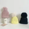 Hoeden petten winter babyhoed pom warme beanie headweer kinderen voor meisjes faux pur ball boy baby motorkap kinderen