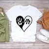 T-shirt da donna T-shirt da donna Mano di cane Divertente stile anni '90 Estate Autunno Carino Donna Stampa Lady Maglietta da donna T-shirt da donna