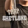 TopBling Rétro A-Z Personnalisé Lettres Gothiques Pendentif Colliers 18K Véritable Plaqué Or Hip Hop Bijoux