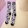 Autumn and Winter Snow Socks Thickened plus Fluff Wool Totem Sock Cashmere-Permeable Thermal Middle Tube Socks 5 Pairs