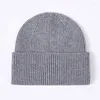 Berets Men's Women's Sticked Pure Wool Hat alla åldrar Fashion Simple Justerbar Skullcap Wholesale