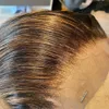 4/27 Highlight Blonde Body Wave Wig Human Hair spetsar peruker Brasilianska vågiga transparent spetsar frontala peruk svart /röd /vit peruk förinställda för kvinnor