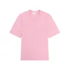 France Paris Designer T Shirt 2023New Macarone Candy Color Love Hafdery List Serca Pure Bawełniane krótkie rękawy dla mężczyzn i W249L