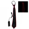 Papillon Unisex Giapponese Coreano Casual EL Light Up Tie Show Decorazione per feste LED Bar Notte 6 Colori Cosplay Haloween Natale Luminoso