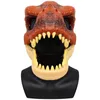 Novelty Games Dinosaur Mask Hard Plastic Moving Jaw Halloween Cosplay Party Dinosaur Mask with Opening Jaw Dinosaur Mask Holder for Kids Adult 230216