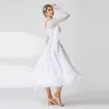 Stage Wear B-20100 High Quality Women Adult White Ballroom Dance Dress Custom Competition Smooth For Sale