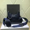 Vendita 3 pezzi uomo donna Luxurys Designers borse borse di alta qualità cleo hobo borse catena di nylon borsa da donna crossbody spalla all'ingrosso totes borsa portafoglio moda