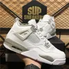 Top Quality Men Women 4s Basketball Shoes Black Cat 4 Cactus Jack Oreo Universitys Blue Sneaker Sail Kaws Purple Metallic Bred Tech White Designers Sneakers with Box