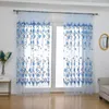 Imanes de tela para cortinas, barra de cortinas, cortina de gasa para ventana, Panel transparente de hojas de tul, 1 decoración del hogar