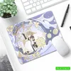 Muskuddar handled vilar genshin påverkar liten musmatta spel muspad kawaii mousepads anime gummi mattor skrivbord pad hd mus kuddar 18x22cm låskant T230215