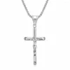 Chains Hip Hop Jesus Christ Cross Stainless Steel Pendant Necklace Punk Men Women Collares Statement Fashion Jewelry Party Gift