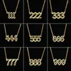 Pendant Necklaces Minimalist Lucky Number Necklace Dainty Angel Jewelry Charm 111 222 333 444 555 666 777 888 999