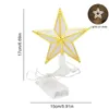 Kerstdecoraties Tree Top Star Licht USB Batterij Doul Doel Vijfpuntige lamp voor Winkelvenster Decor