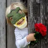Novelty Games Dinosaur Mask Hard Plastic Moving Jaw Halloween Cosplay Party Dinosaur Mask with Opening Jaw Dinosaur Mask Holder for Kids Adult 230216