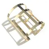 Bangle Gold Kolor Punk Women Big Wide Fashion oświadczenie puste geometryczne biżuterię Pulseru 62x75 mm