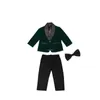 Suits Suits Kids 1 Year Birthday Dress Baby Boys Velvet Blazer Jacket Pants Pograph Suit Children Formal Wedding Performance Evening Wea