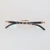 Original Marbled Black Buffalo Horn Frames Women Rimless Fashion Sunglasses Frames designer Rimless Sun Glasses Men Luxury with Myopic Lens Size 57-17-145MM