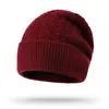 Berets Korean Fashionable Simple Warm Skullcap Winter Business Travel Middle -aged Baseball Hat Various Colors