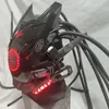 パーティーマスクパイプドレッドロックサイバーパンクコスプレ忍特殊部隊Samurai Triangle Project El with LED Light 230216