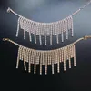 Tornozeleiras 1 peça shinestone tassel food jewelry women#39;