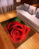 Tapijten Romantische Valentine039S Day Home Decor Tapijt Galway Vloer Mat Beautiful Rose Flowers 3D Printing Paren Slaapkamer 2023578