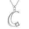 Pendanthalsband 26 Bokstäver A - Z Initial M S C K Alphabet Charm Necklace For Women säger mitt namn bröllop födelsedagsmycken DZ103