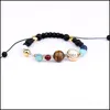 Charm Armband Universe Galaxy De ￥tta planeterna i Solar System Guardian Star Natural Stone Beads Armband Bangle For Women Men Dr DHGXK