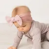 Akcesoria do włosów Słodki kolor Big Bowknot Baby Baby Opaska miękka nylon elastyczna dziewczyna zespół jesienny księżniczka