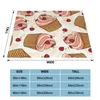 Blankets Ice Cream Blanket For Couch Sofa Sweet Cherry Super Soft Cozy Plush Microfiber Fluffy Lightweight Warm Bed Throw