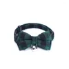 Dog Apparel Pet Collar Plaid Knot Bell Cute Cat Supplies Multi-colour Dressing Tool Accessories