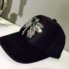 Boll Caps 2023 Ankomst mode Visor Rhinestone Baseball Cap Pure Cotton Mesh Hat Female Luxury Show Wild Models 466