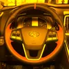 Stuurwielbedekkingen DIY Handsteek Suede lederen autoverekking voor Santafe Grand Ix45 Mistra Tucson Elantra Avante