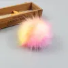 Hundkläder pom plysch poms päls pompom pompoms hattar fluffiga diy kläder faux hatt simulering garn konstgjord vit dekoration djur falskt