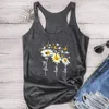 Kvinnors tankar 2023 Fashion Faith Hope Love Flower Farterfly Print Tank Top Women Sleeveless Summer Vest Eesthetic O Neck Graphic Ladies Tops