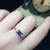 Cluster Rings Natural Real Tanzanite Ring 925 Sterling Silver For Men Or Women